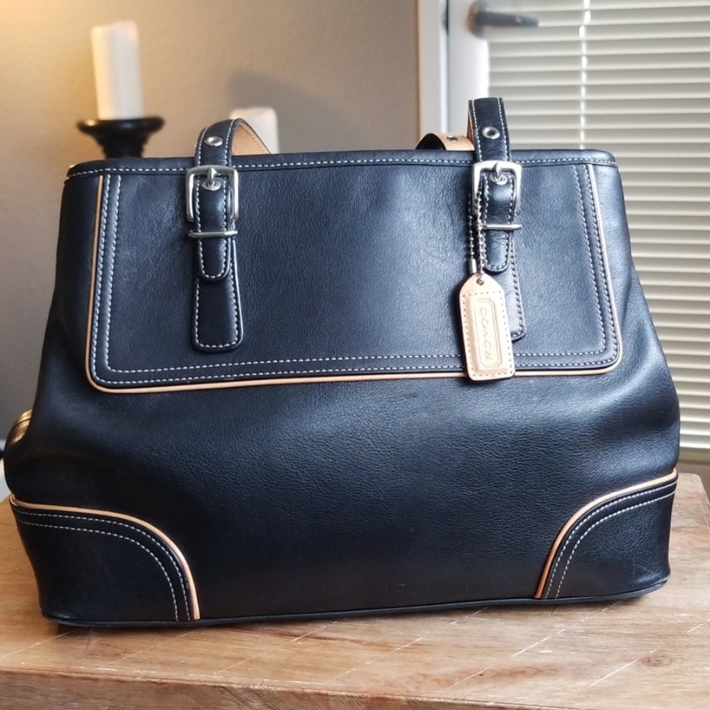 Coach leather satchel shoulder purse